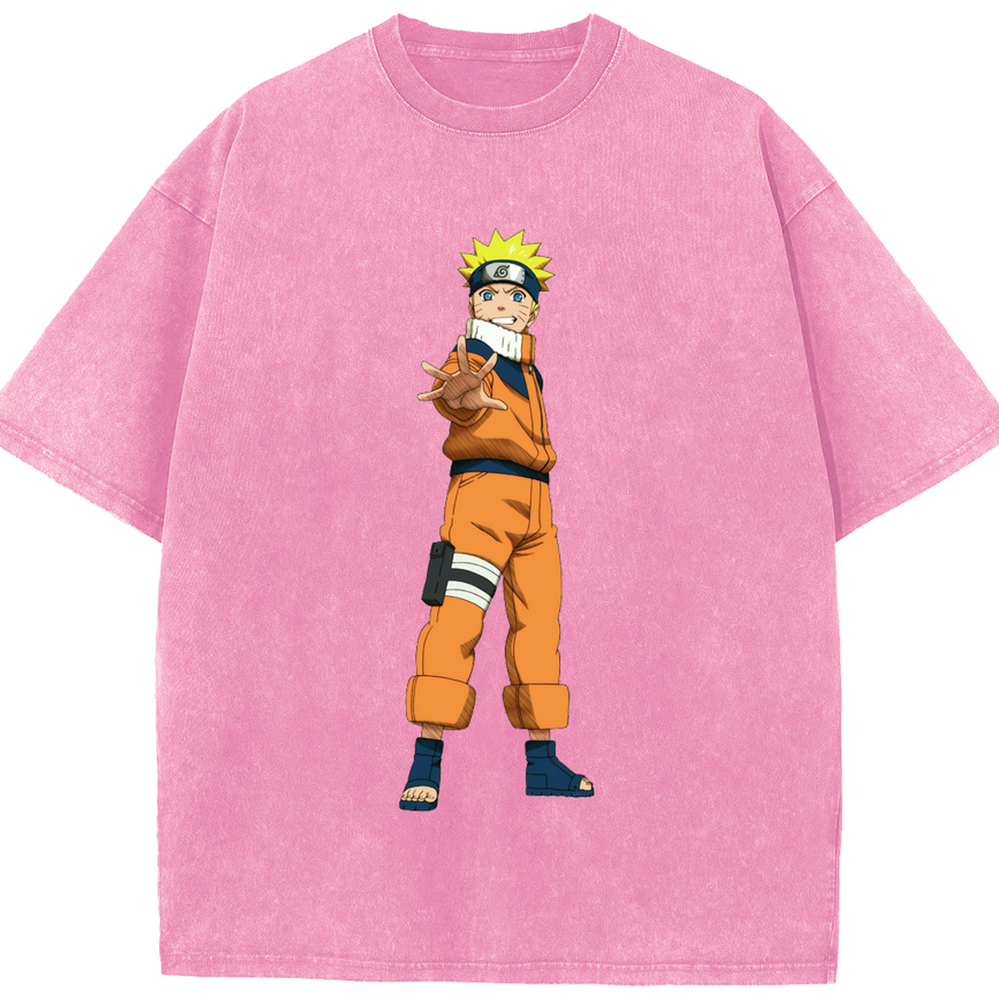 （画像用） NARUTO -ナルト- うずまき ナルト Uzumaki Naruto 綿100% ヴィンテージ風 半袖Tシャツ（フロントプリント）